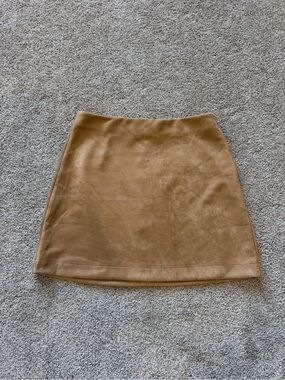 Women’s Pink Lily Brown Mini Skirt- Size Medium